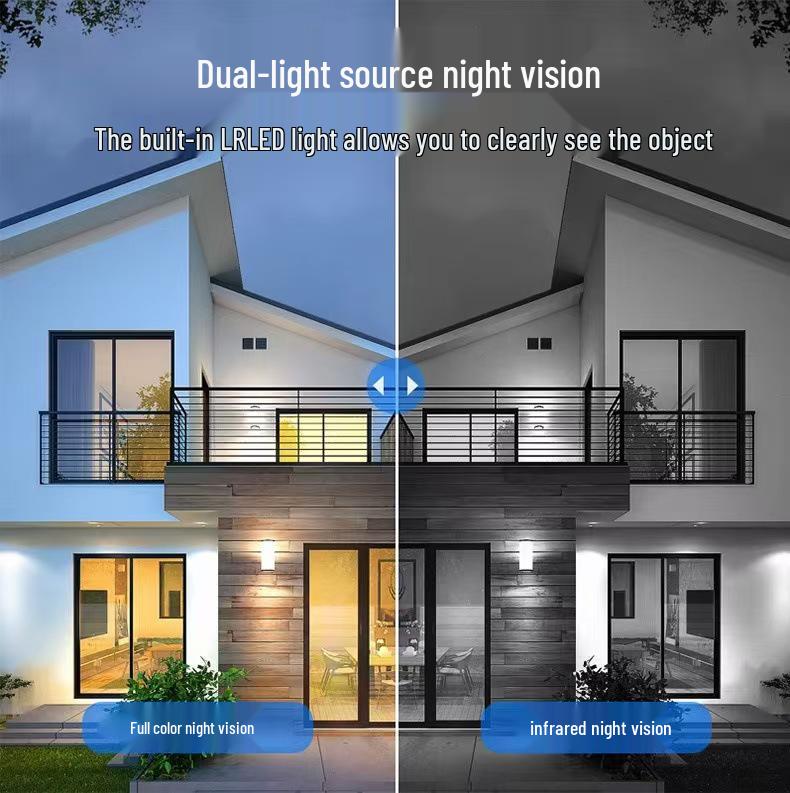 V380 Solar 4G HD Three-Lens Outdoor Camera with Night Vision and WiFi for Orchard Monitoring