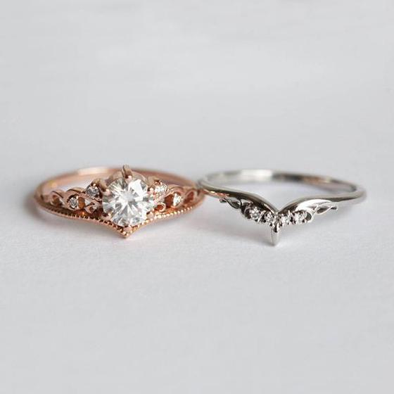 Anillos señoras pequeños diamantes de imitación de cristal dedo deslumbrante boda fiesta joyas 6A