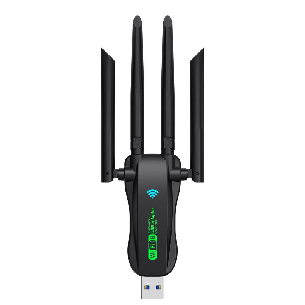 WIFI6 AX900 מתאם אלחוטי USB WiFi Bluetooth 5.4 פס כפול 2.4G+5GHz 4 אנטנות 900Mbps כרטיס רשת מקלט עבור WIN 10/11
