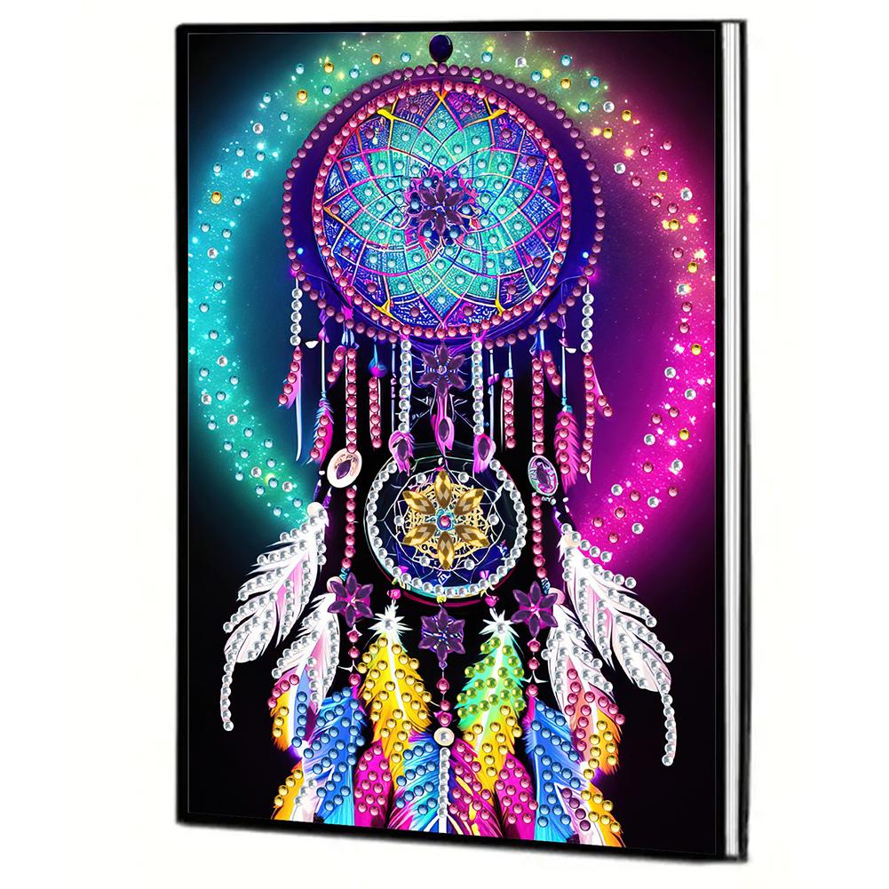 50 Pages A5 Special Shaped Beautiful Pattern 5D Diamond Painting Notebook 5D Diamond Drawing Book Art Birthdays Gifts for Teens