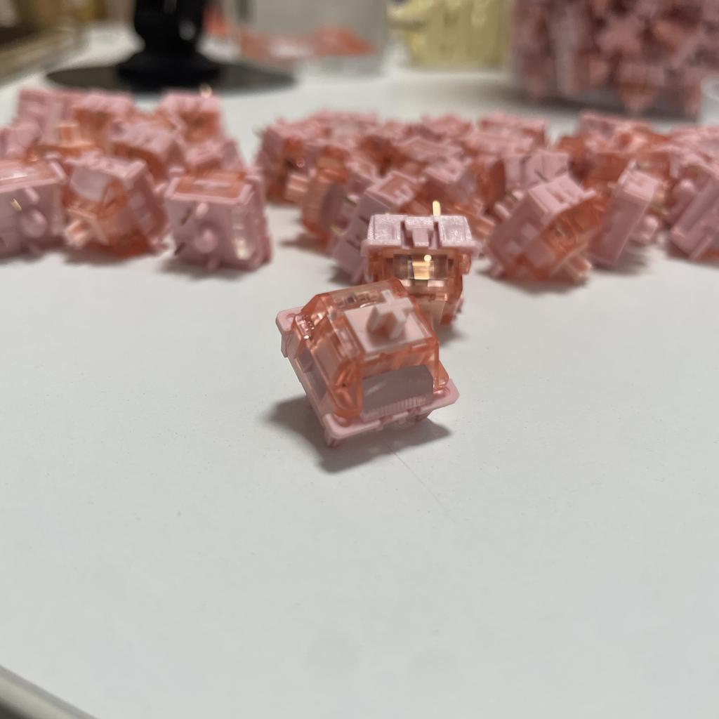 LEOBOG Stille Schalter Mechanische Tastatur Lineare Schalter 5-Pin Vorgeschmiert POM Benutzerdefinierte Leise Baumwollbonbon MX Schalter F75 F87