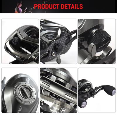 Bait Casting Reel Ultra-light Carbon Drop Wheel 5+1 High-speed 8.1:1 Gear 6kg Fishing Reel Bait Casting Reel Carbon Fishing Reel