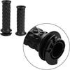 7/8 Inch Motorcycle Universal Rubber Black Handlebar Hand Grip Bar End for Cafe Racer Bobber Clubman Custom (Black)