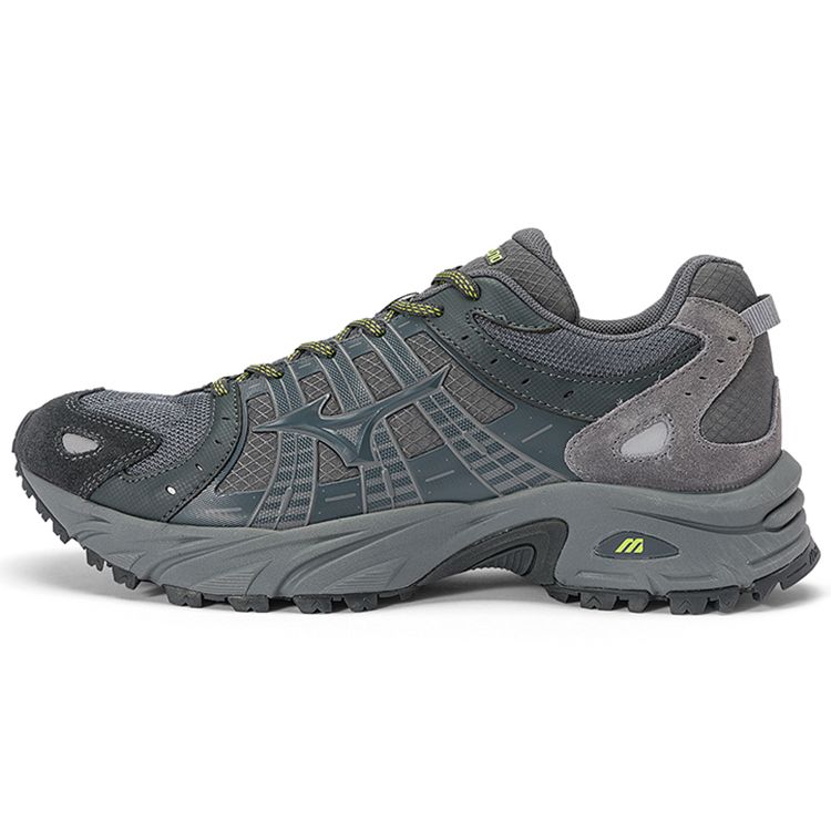 Mizuno Lg 99 Trail Leather Fabric Cow Split Leather Synthetic TPU Comfortable Breathable Low-Top Casual Shoes Unisex Shoes Gray Green D1GH222802