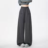 Spring 2026 Color-Block Curved Leg Wide Sweatpants: Spliced, Loose, Slimming, Good Drape, Sportswear