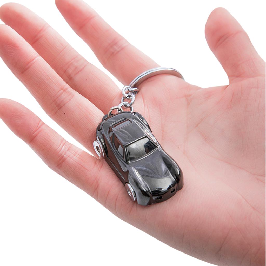 Realistic Silver Metal Car Keychain Compact Car Inspired Metal Keychain Charm for Everyday Use and Special Occasions