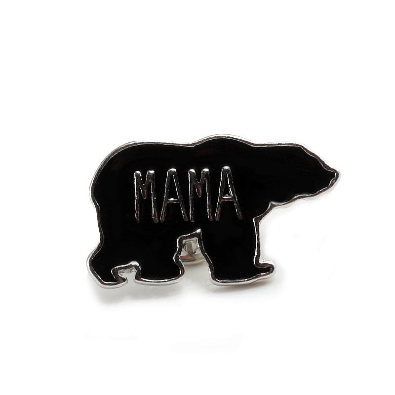 

Cartoon Bear Family Enamel Pins Cute Animal Black Bears Brooches BABY PAPA MAMA Metal Button Fashion Jewelry Lapel Denim Badges