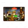 Dog Playing Poker Game Game Poster Tin Sign Cafe bar Home Wall Art Decoration Retro Metal Tin Sign 8x12 inch