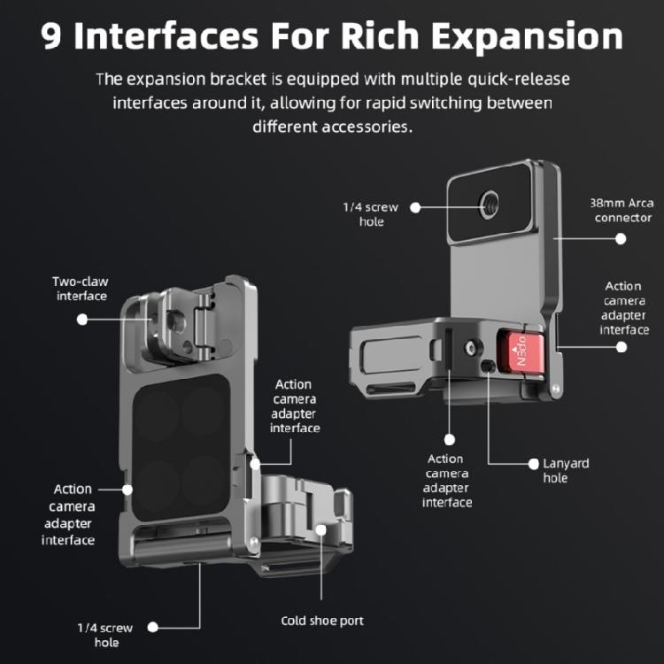 Magnetic Holder Platform For Pocket 3 Stand With Expandable Option For Backpacks And Tripods Aluminum