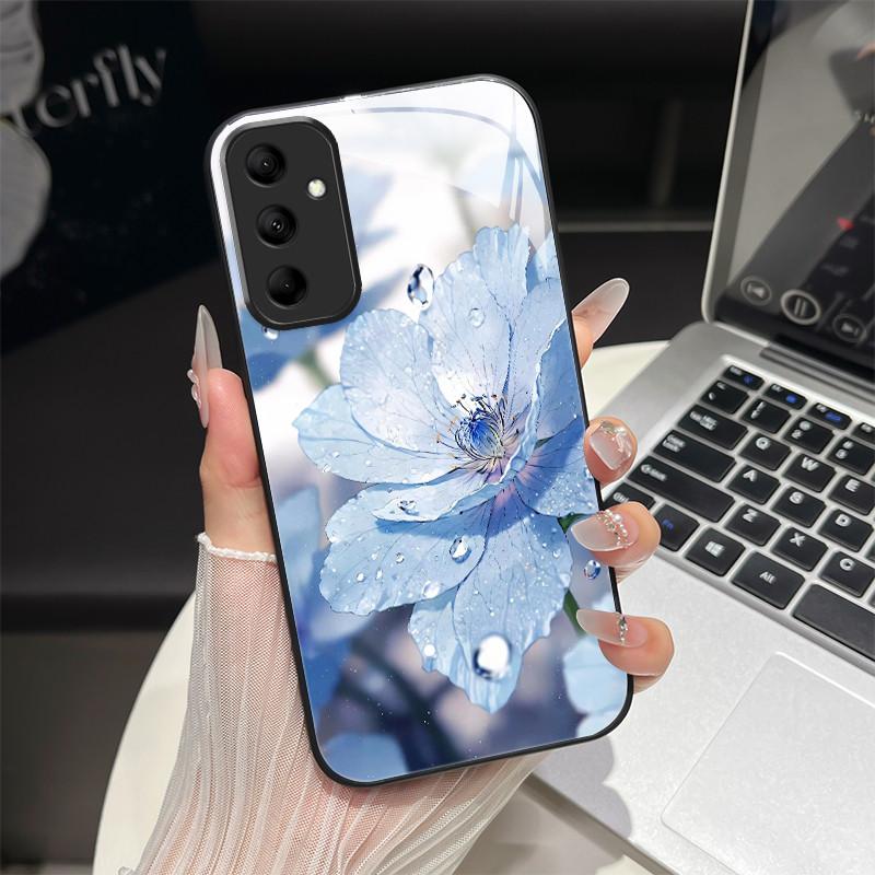 

For Samsung M14 M52 Phone Case Trendy Fantasy Design Tempered Glass Hard Bumper For Galaxy M 14 M 52 Full Protection Back Covers Samsung Galaxy M14