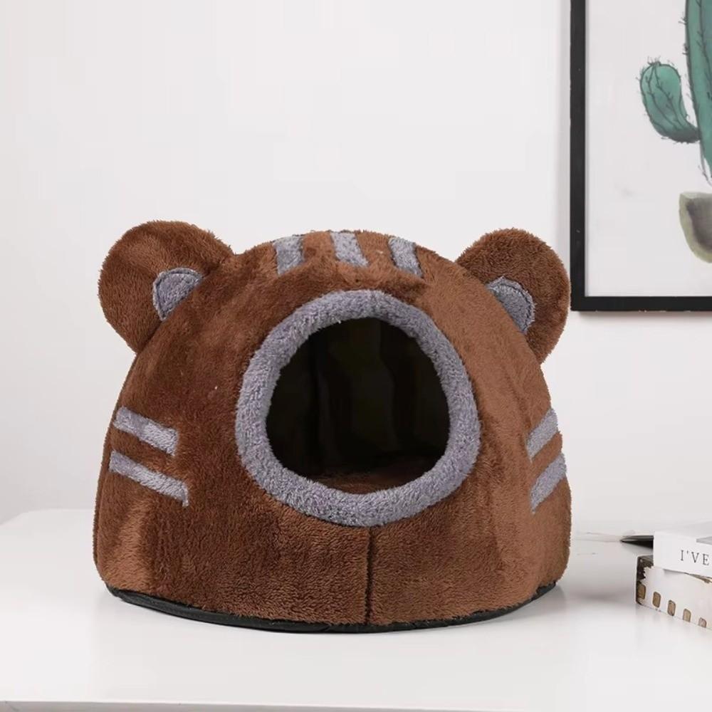 Detachable Winter Cat Bed Cute Cat Ears Tent Cozy Cave New Puppy House  Pet Supplies