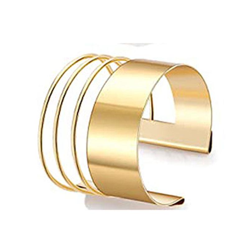 Exquisite European & American Metal Hollow Pattern Bracelet Set