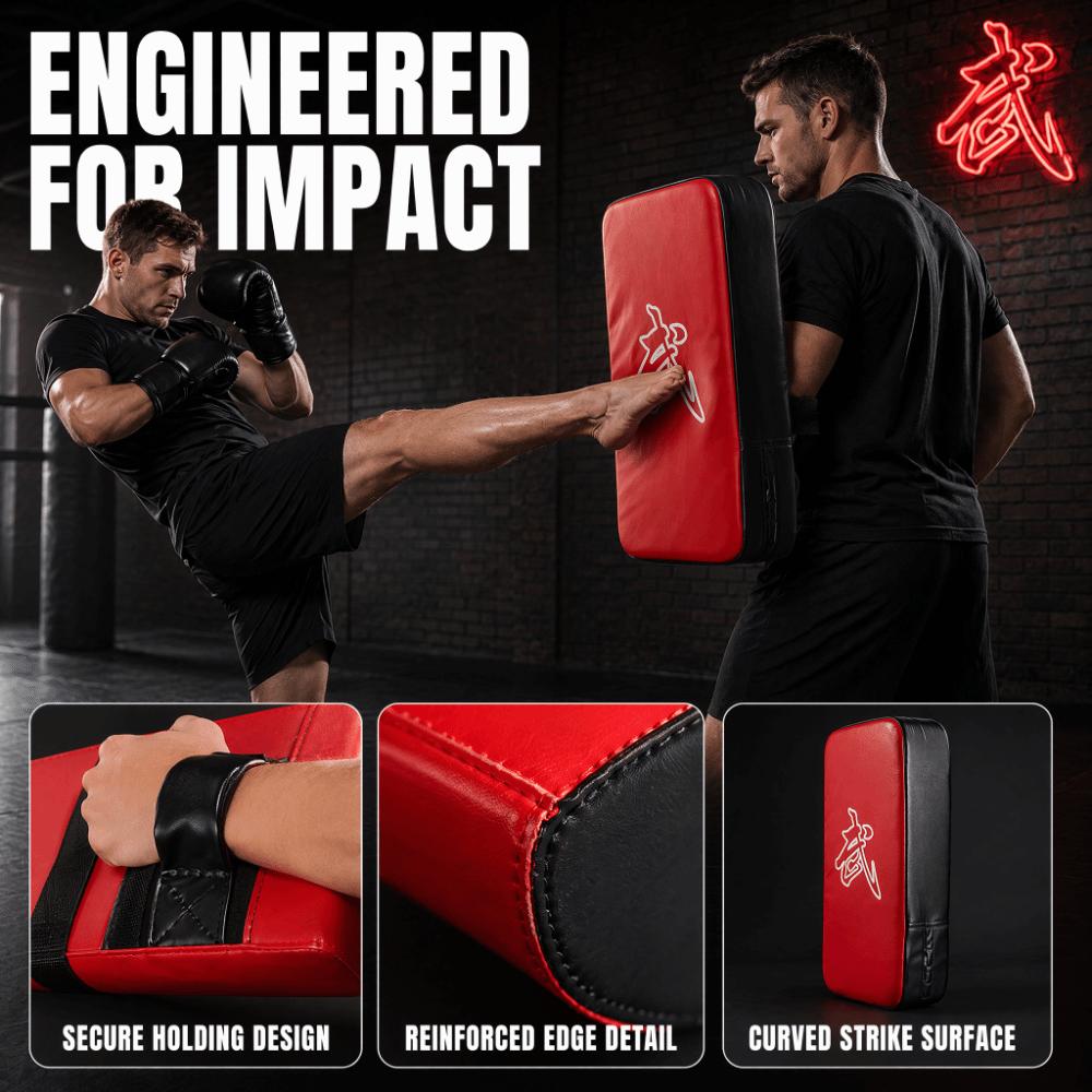 EVA Filling Taekwondo Kick Shield Curved Surface Strike Target Pad Martial Arts Training
