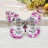 Vintage Acrylic Sign, Inspirational Christian Butterfly Acrylic Plaque - 'You Are Enough, Strong, Never Alone' with Scripture Verses & Floral Design 