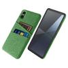 For Sony Xperia 10 VII Case Cloth+Hard PC Phone Cover with Dual Card Slots