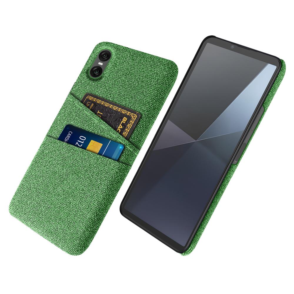 Pro Sony Xperia 10 VII Pouzdro Látka+Tvrdý PC Kryt na telefon s duálními sloty pro karty