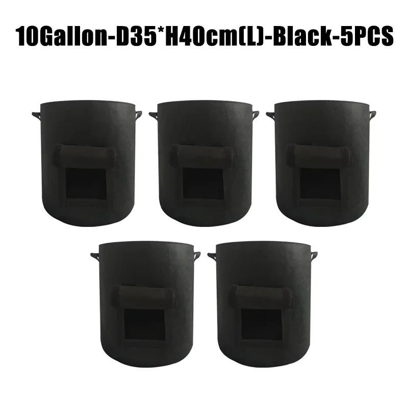 1/5/10 STÜCKE 5/10 Gallonen Pflanzsäcke für Garten Gewächshaus Kartoffeltopf Gemüse Anbausäcke Feuchtigkeitsspendende Gartenwerkzeuge
