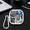Super Cool Black Graffiti Case For Samsung Galaxy Buds 2Pro 4Pro 4 Pro 3Pro Live 3 FE 2 Clear Earphone Cases Cover With Hook