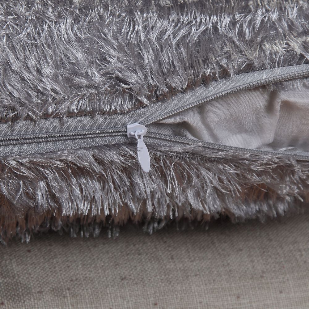 Square Car Seat Waist Cushion Cover Winter Warm Throw Pillow Cases Fur Plush