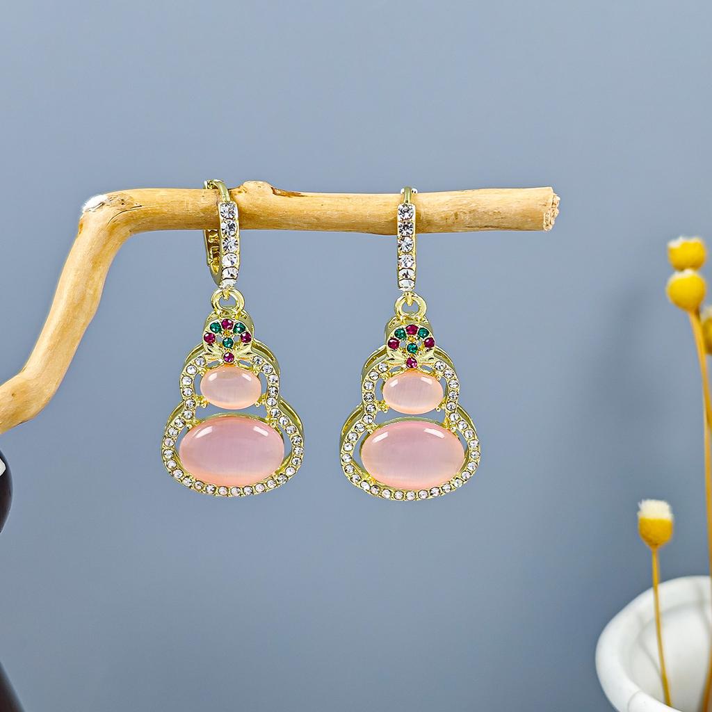 Antique Beaded Long Fringed Earrings, Chinese Hanfu Accessories, Flower Fan Bow Earrings.