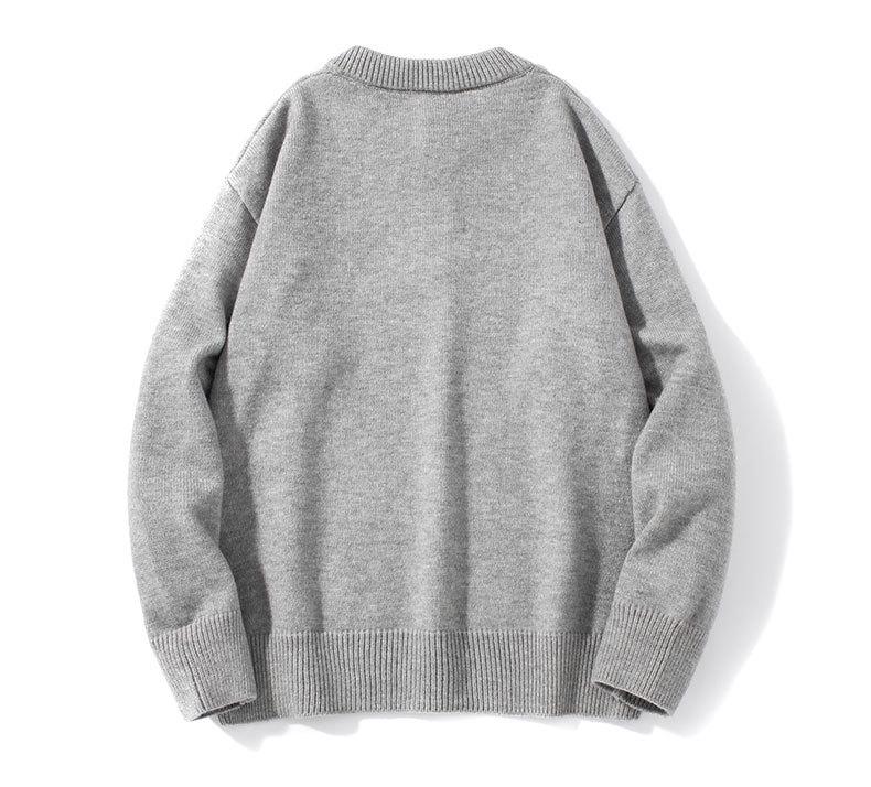 Men's High-Grade Henley Knitwear Hoodie Sweater - Autumn/Winter 2025 Collection