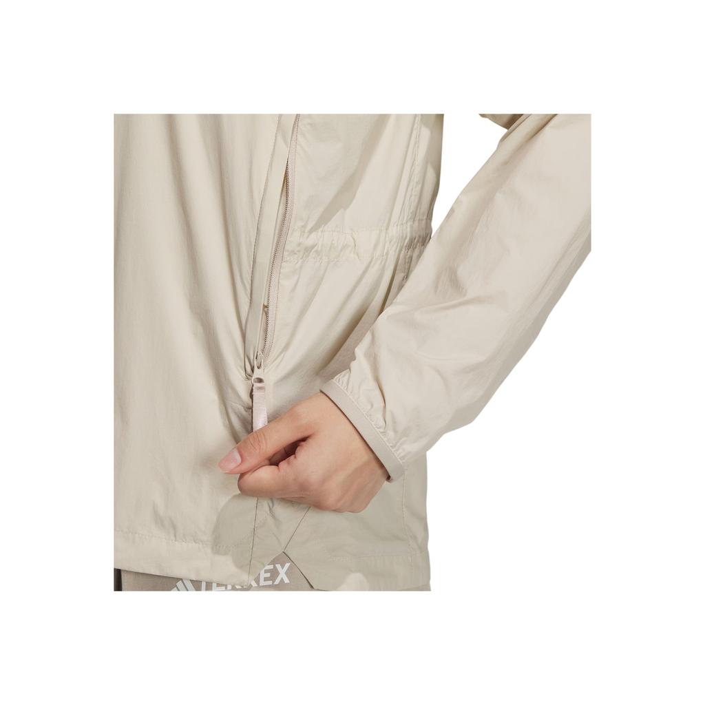 adidas Solid Logo Outdoor UPF50+ Sports Hooded Breathable Sun Protection Jacket Women Jacket Brown IS0278