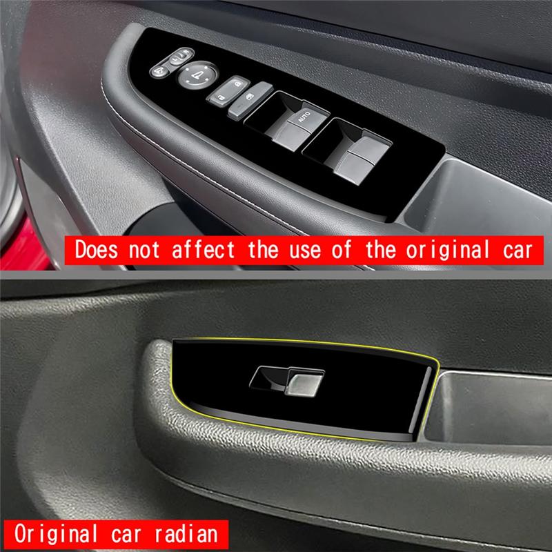Car Window Glass Lift Switch Button Panel Cover Trim Sticker For Honda WRV 2024 Japanese Version RHD