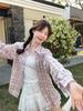 Korean Pink Plaid Shirt for Women, New Spring and Autumn Design, Niche Design Long-sleeve Top, Loose Casual Outerwear Shirt
