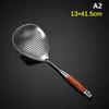 201 Stainless Steel Kitchenware Cooking Strainer With Wood Handle Pepper Seasoning Colander Sieve Utensils Filter Scoop Spoons