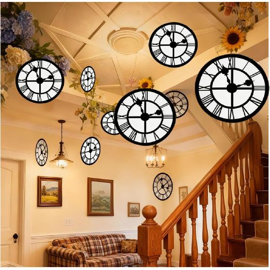 20 шт. Винтажные бумажные подвесные часы – Декор стен/потолка в стиле стимпанк, фэнтези и Страны чудес | Хэллоуин, Новый год, Свадьба | Гостиная