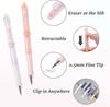 4pcs Erasable Gel Pen Set 0.5mm Black Ink Space Flower Panda Ballpoint Pens for Writing Student School Supplies Kids Gift