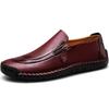 Handmade Leather Men Shoes High Quality Men Loafers Comfortable Soft Sole Walking Shoes  Moccasins Men Driving Shoes New
