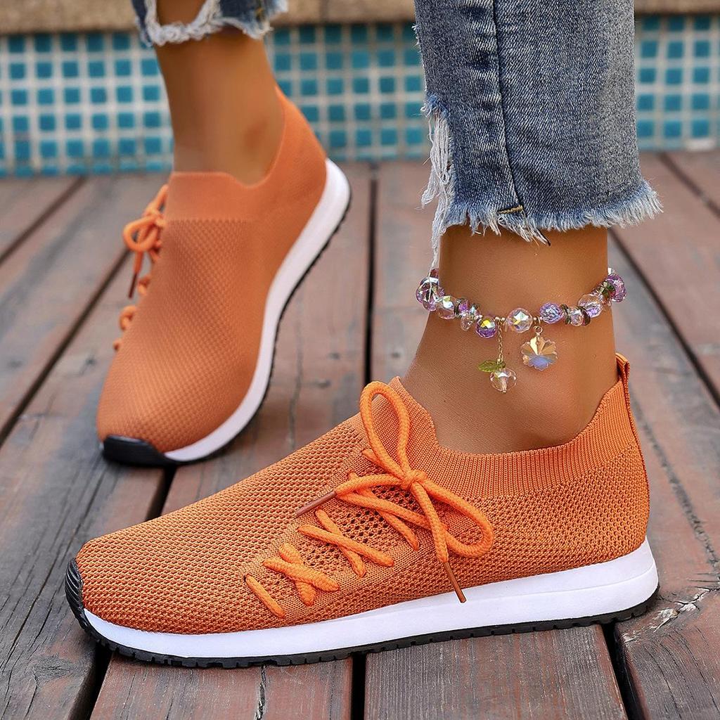 Fashion Spring White Casual Shoes Breathable Summer Mesh Shoes Slip On Flat Shoes Woman Sneakers Tenis Feminino Lightweight Female Shoes