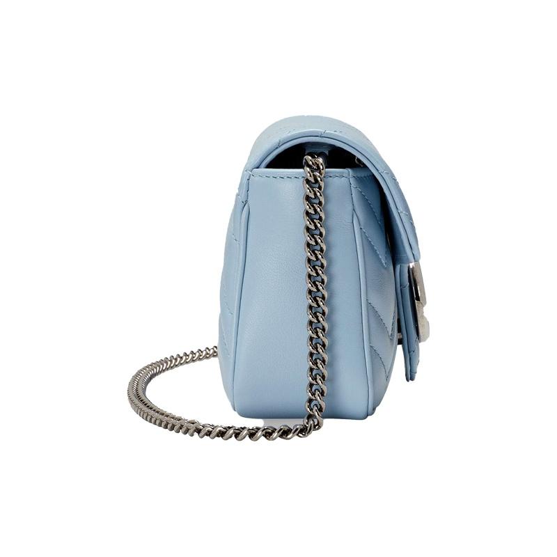 Gucci GG Marmont Super Mini Bag Pastel Blue Women Shoulder_bags 476433-DTDCP-4928
