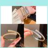 Minimalist Water Drop Open Cuff Bracelet For Women With 18k Goldplated Zirconia Jewelry