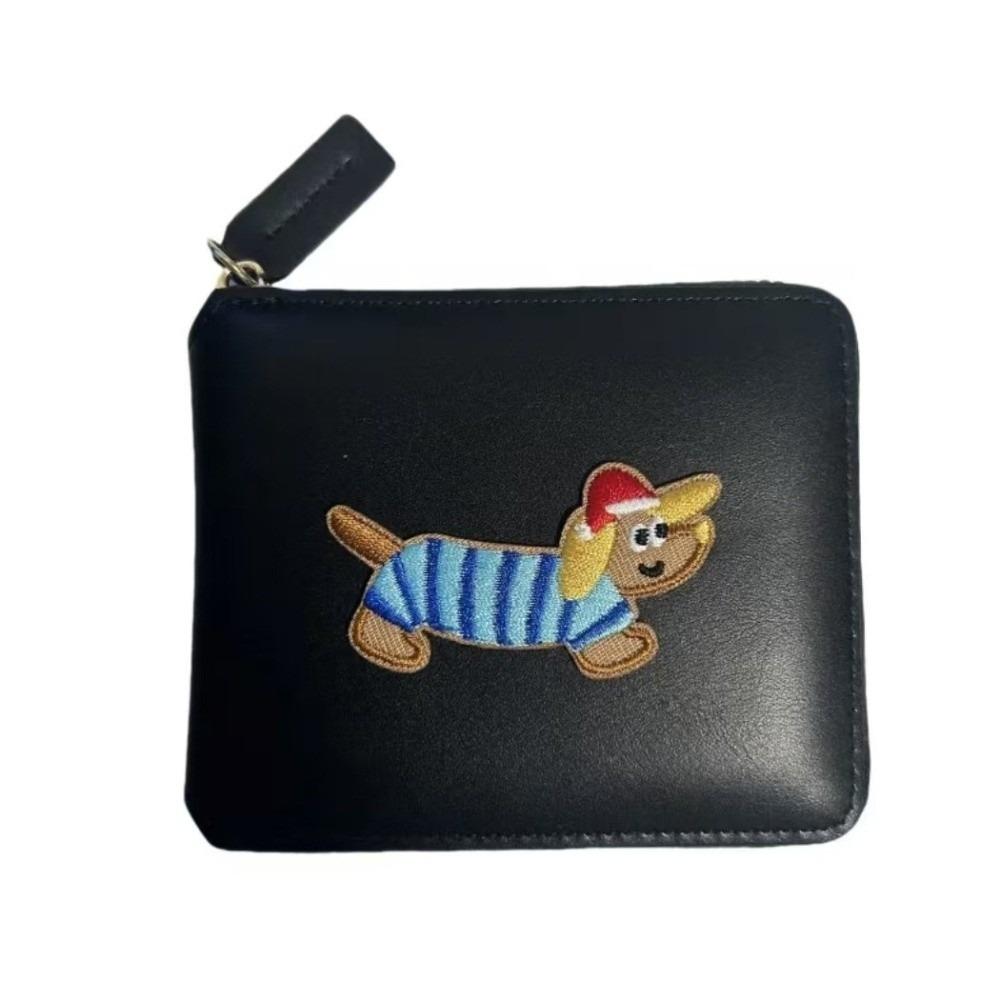 

Cartoon Sausage Dog Organ Card Bag Multiple Card Short Purse Dating чорний