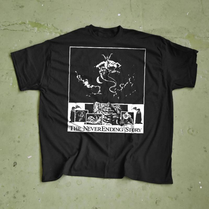 

NeverEnding Story TShirt s Movie Graphic Tee Summer unisex Loose and Breathable cotton Tshirt Top S