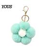 Women Keychain Plush Flower for Handbags, Five-petal Bag Charm, Charm Fluffy Backpack Hanging Accessory