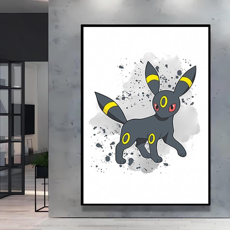 Canvas Art Watercolor Themed Walls Painting Pokemon Snorlax Comics Pictures Modern Home Waterproof Children Room Decor Gifts