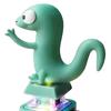 Lizard Button Keychain Decompression Toys Funny Lizard Sounds And Flash Effects Rechargeable Portable Stress Relief Fidget Toy for All Ages