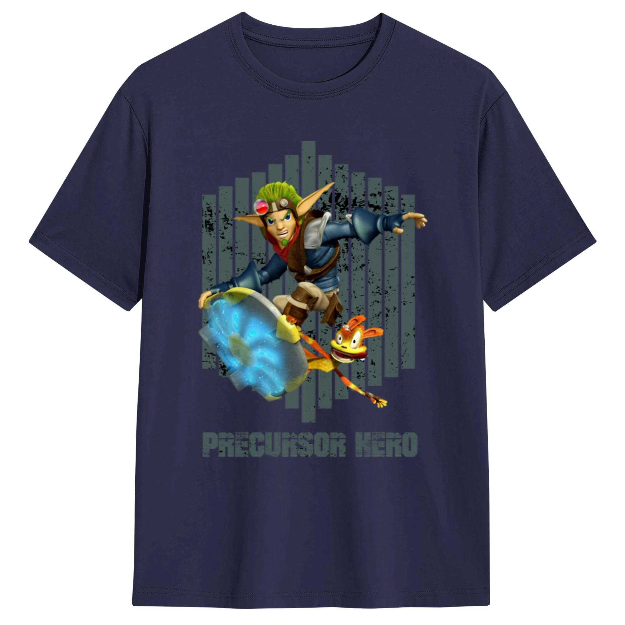 

Mens Precursor Hero Jak and Daxter T Shirts Pure Cotton Tees Summer Vintage Short Sleeve T Shirt ONeck Hippie Loose Tshirt 4XL