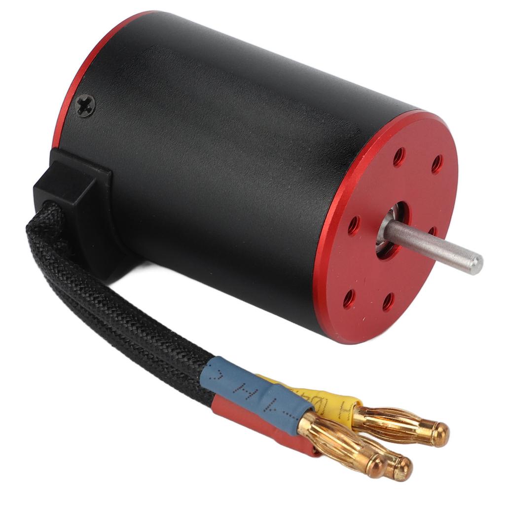 3650 3900KV Brushless Motor 80A ESC Set Waterproof Brushless Motor with Programming Card 4mm Banana Plug for 1/10 1/8 RC Car