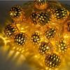 LED Moroccan Fairy Lights Battery Operated Gold Globe String Lights For Home Outdoor Wedding Party Festival Decoration 10/20/40LEDs