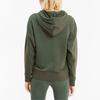 Puma Classics Logo Print Hoodie Women Tops Dark-Green 599197-64