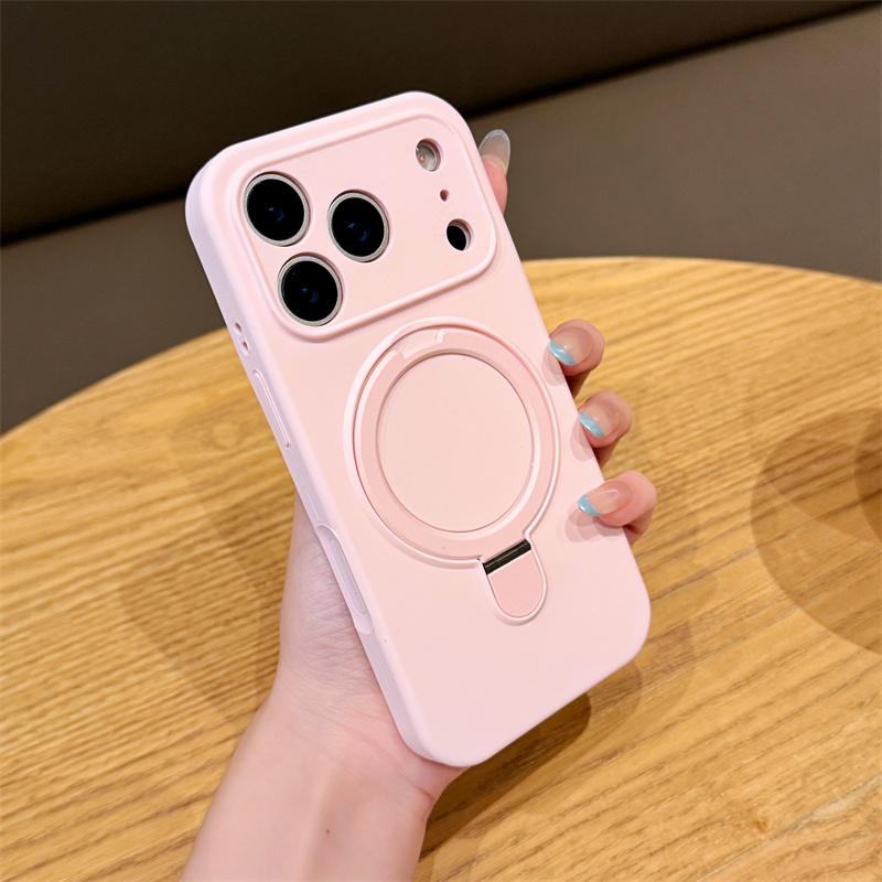 Luxury Liquid Soft Silicone Ring Stand Holder Magnetic For Magsafe Cases For iPhone 17 16 15 14 Plus 13 12 Pro Max 11 Air Cover