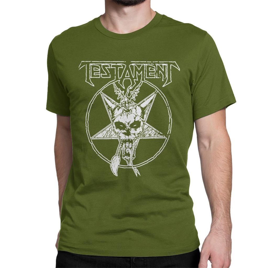 Men Women Metal Music Band Rock T Shirts Testament Pure Cotton Clothes Novelty Short Sleeve Crew Neck Tee Shirt Printed T-Shirts