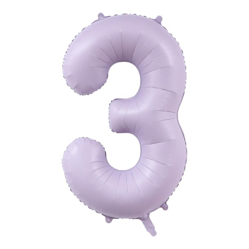 1Pcs Light Purple 40inch Number Balloon Set Large Colorful Cream Number Foil Balloon Baby Shower Birthday Party Christmas Deco
