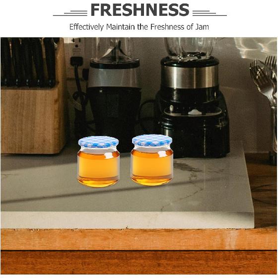 Alipis 50pcs Sky-Blue Tinplate Jar Lids, Airtight Sealing Caps for Jam, Pickles, and More, Reusable and Iron Covers for Canning Jars, 2.59 Inch