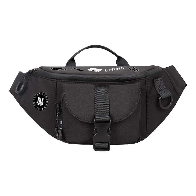 Li-Ning Multi-Functional Sports Fitness Cycling Running Waist Bag Unisex Accessories Black ABLV029-2F Black