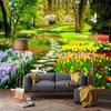 3d Nature Scenery Wallpaper Flowers Grass Path Murals Living Room Bedroom Wall Murals Decor